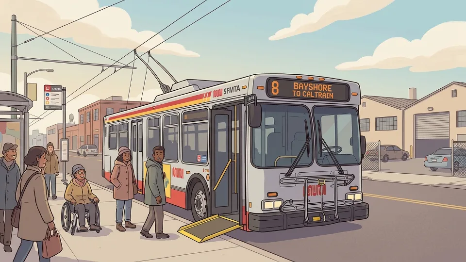 SF Upgrades 8 Bayshore Stops for Better Access