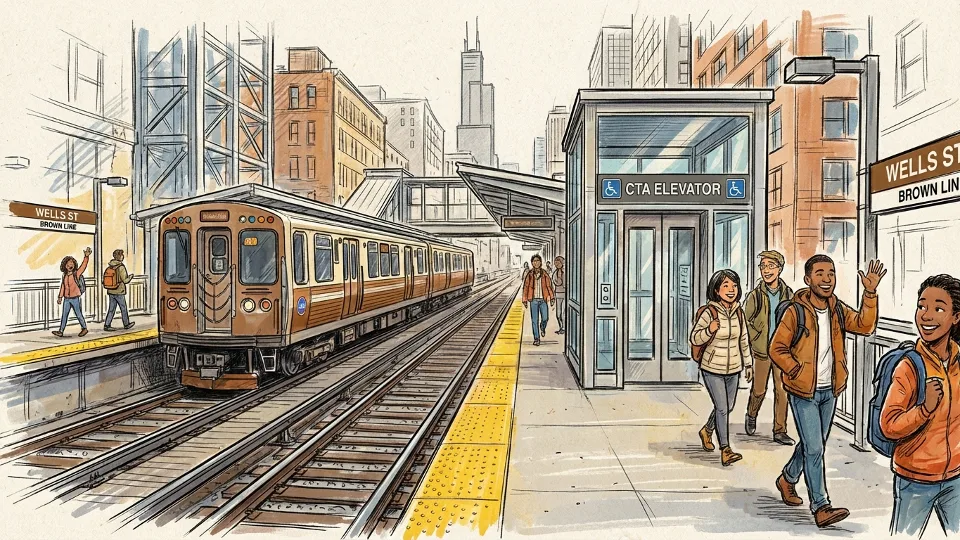 Chicago CTA Works to Restore Damen Station Access