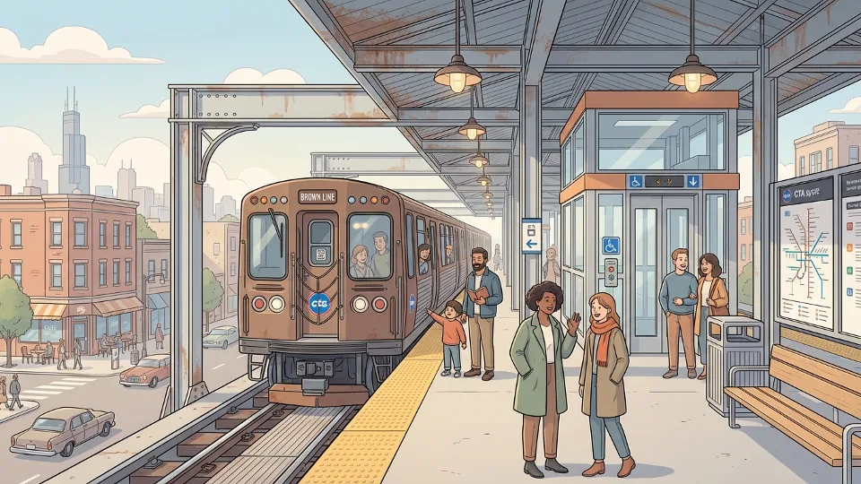 Chicago CTA Works to Restore Damen Station Access