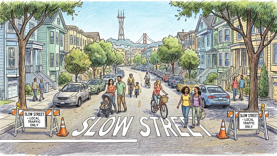 SF Adds Slow Street to Boost Walkability