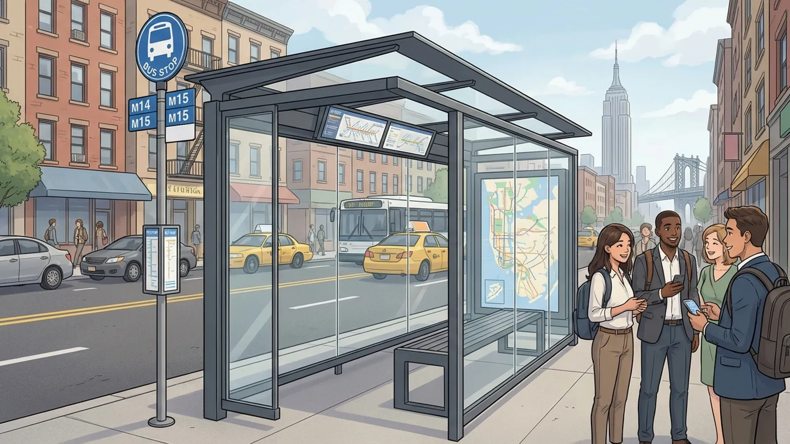 NYC Adds Seating to Every Bus Stop Citywide