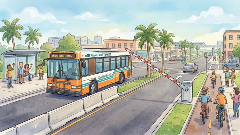 Greater Miami Adds Safety Gates to TransitWay