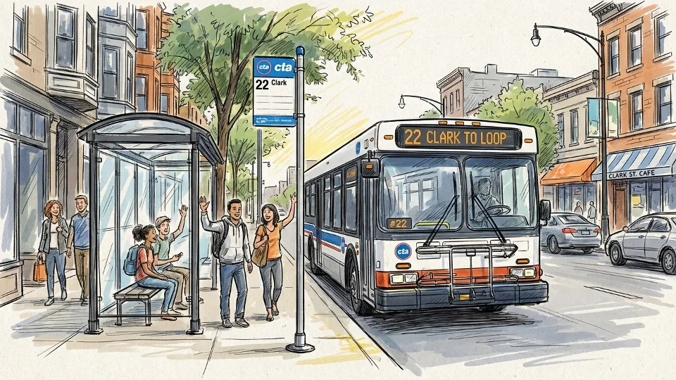 Chicago Route 22 Clark Adapts With Temporary Stop Shift