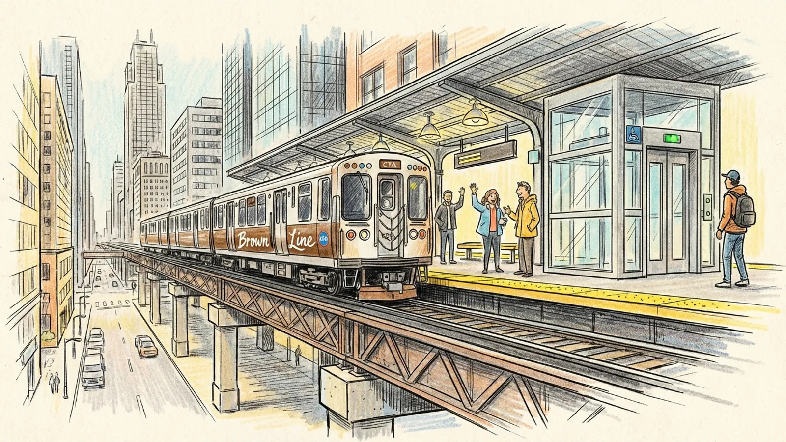 Chicago Brown Line Elevator Out — CTA Working on Fix