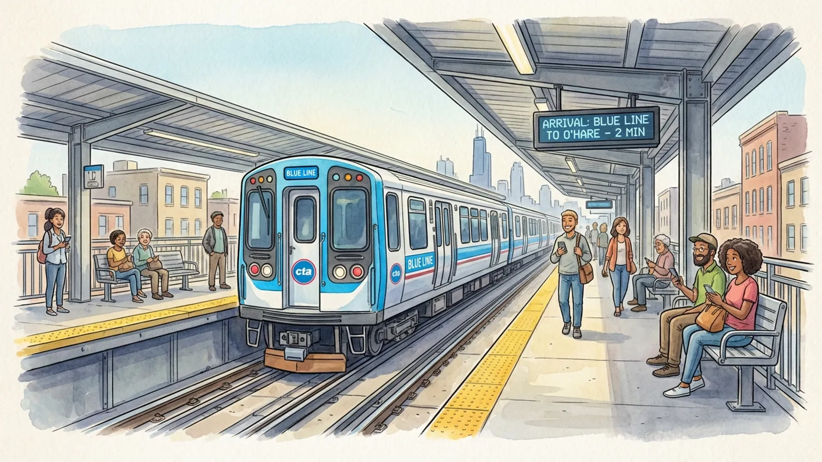 Chicago Blue Line Adapts Service for Upgrades