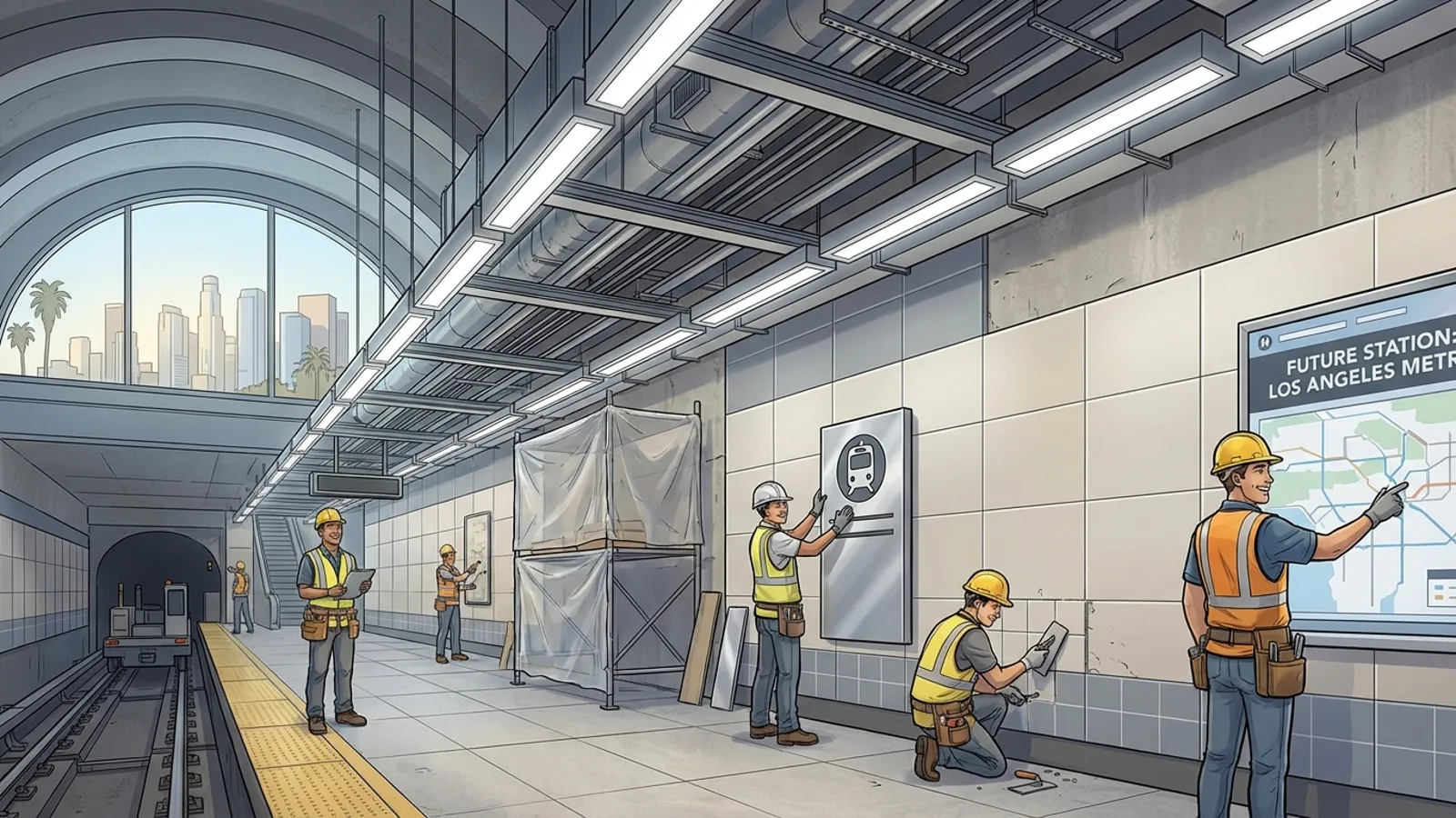 LA Metro D Line Extension Nears Completion