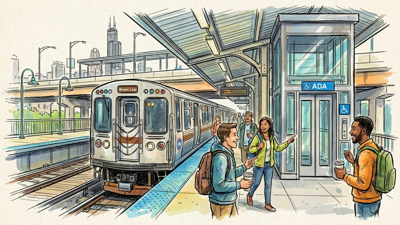 Chicago Brown Line Elevator Out — CTA Working on Fix