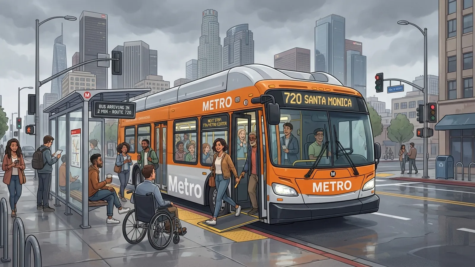 LA Rain Advisory Highlights Transit as Safer Option