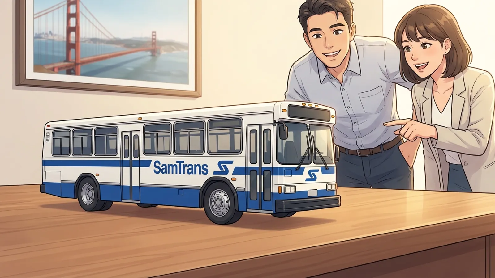 SamTrans Celebrates Transit Heritage With Vintage Bus Model