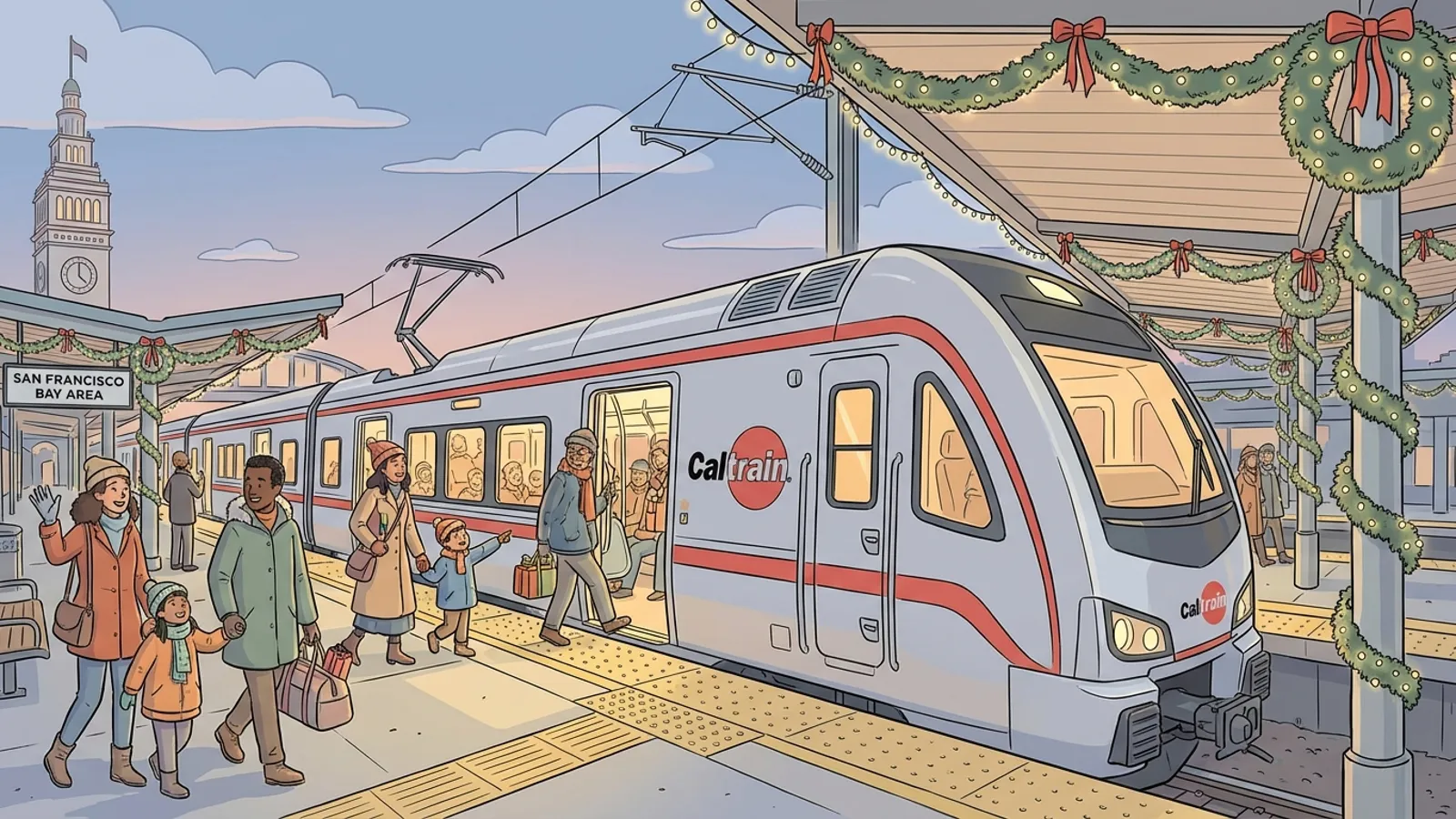 SF Caltrain Launches First-Ever Holiday Train
