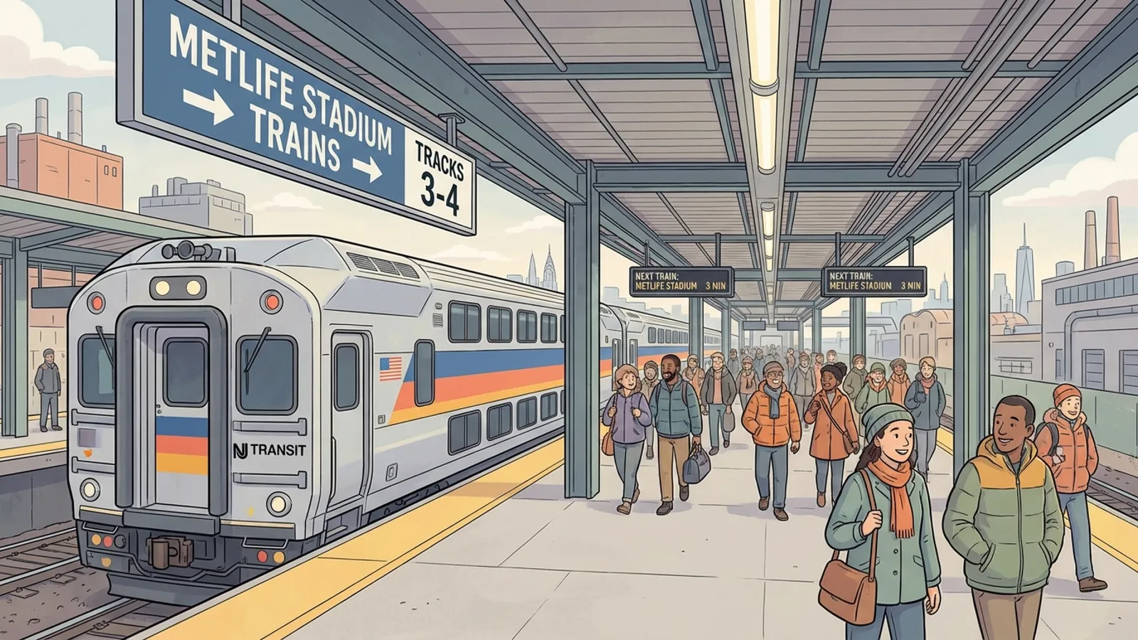 NJ TRANSIT Adds Game Day Trains to MetLife Stadium