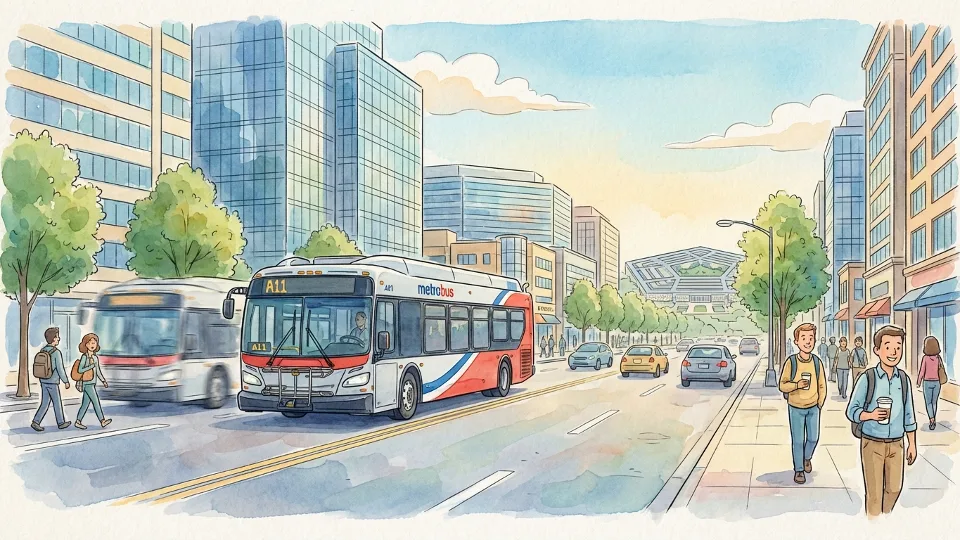 DC Metrobus A11 Detours for Pentagon City 5K