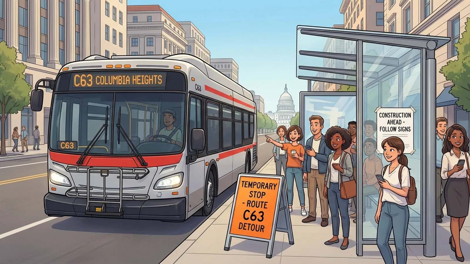 DC C63 Stop Shifts North to Improve Service Flow