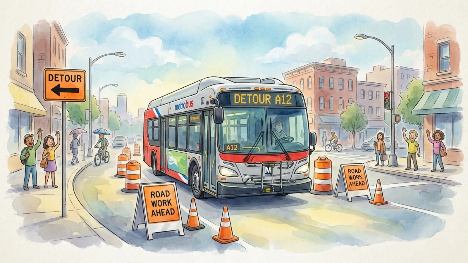 DC-Maryland-Virginia F50 Bus Adapts to Construction