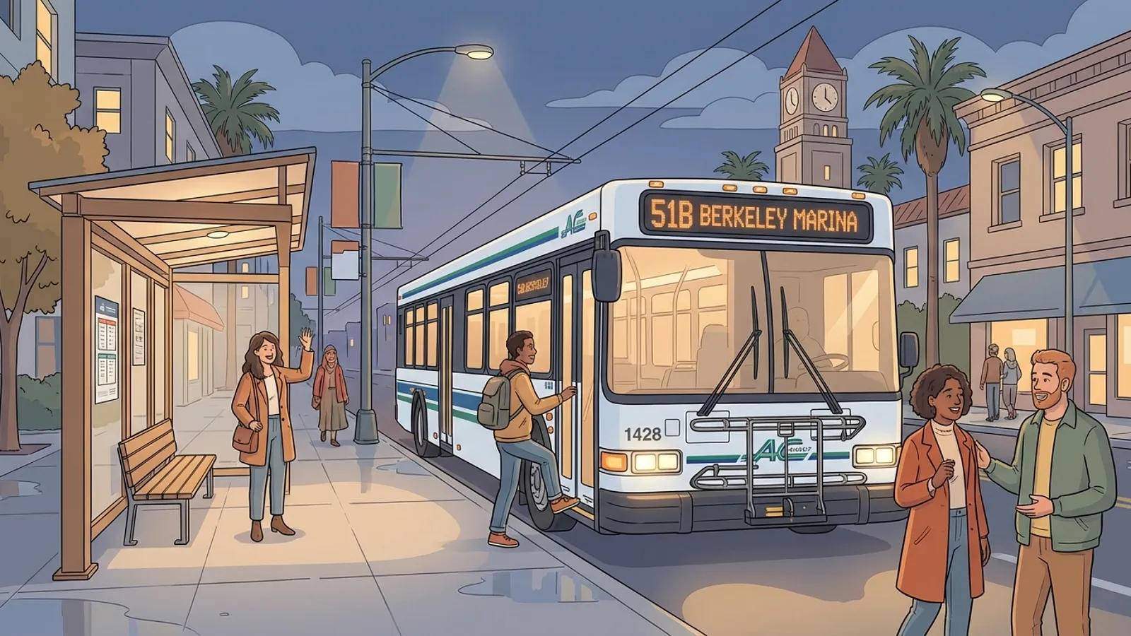 SF Bay Area Bus Route Adapts to Evening Changes