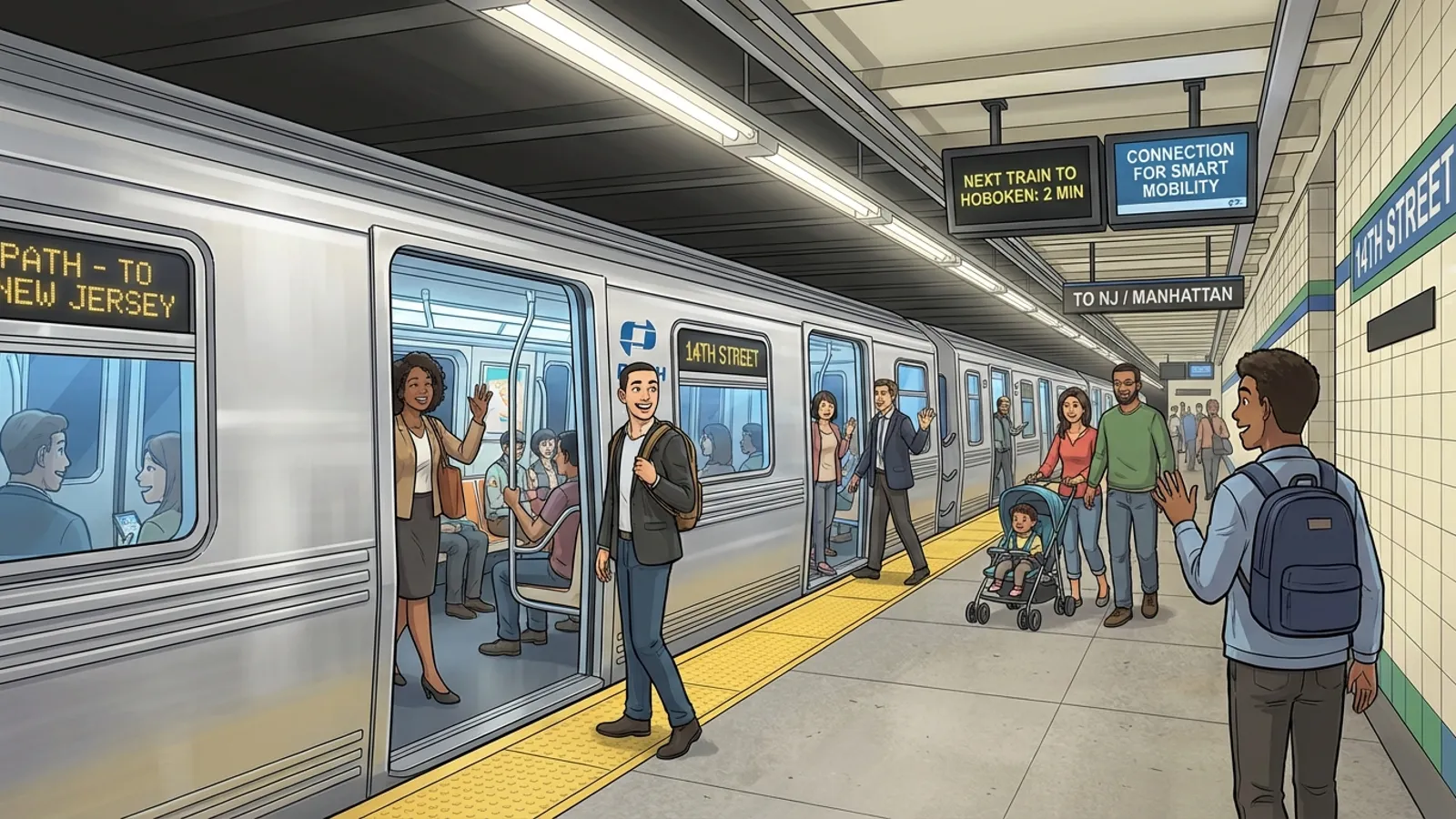 NYC PATH 14th Street Adapts Service Pattern