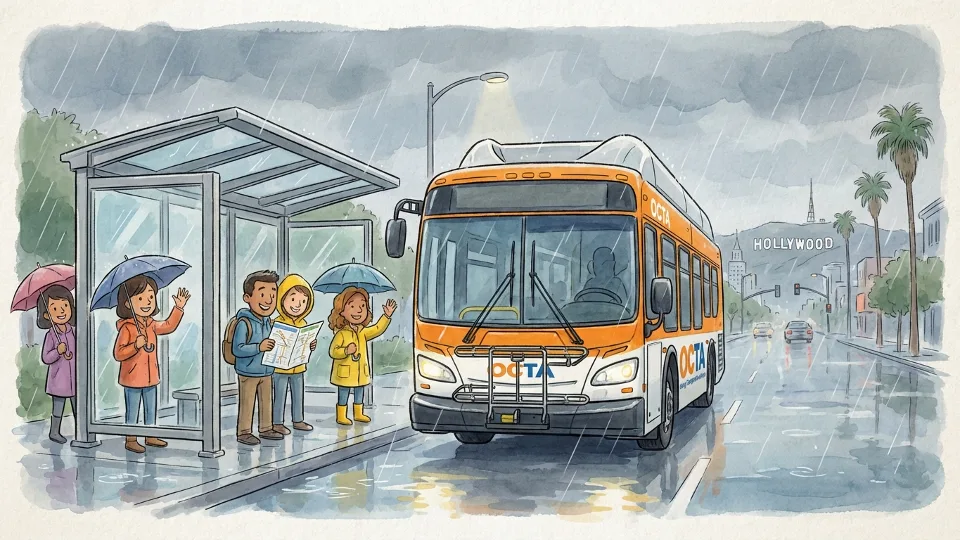 OC Bus Keeps LA Riders Safe During Rain