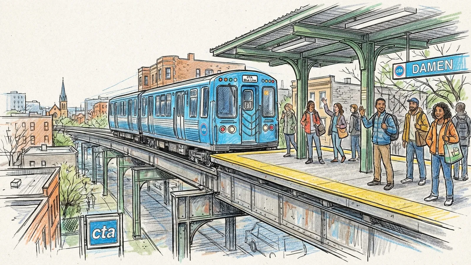 Chicago Blue Line Adapts With Single-Track Service