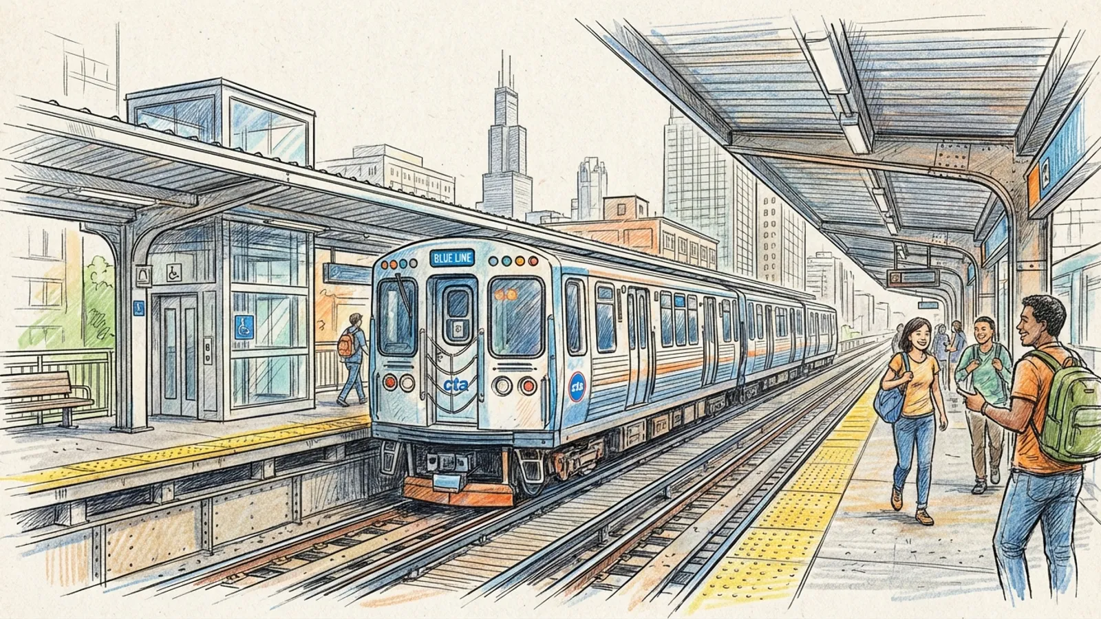 Chicago Blue Line Adapts as Racine Elevator Repairs Begin