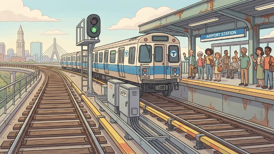 MBTA Blue Line signal equipment and track infrastructure