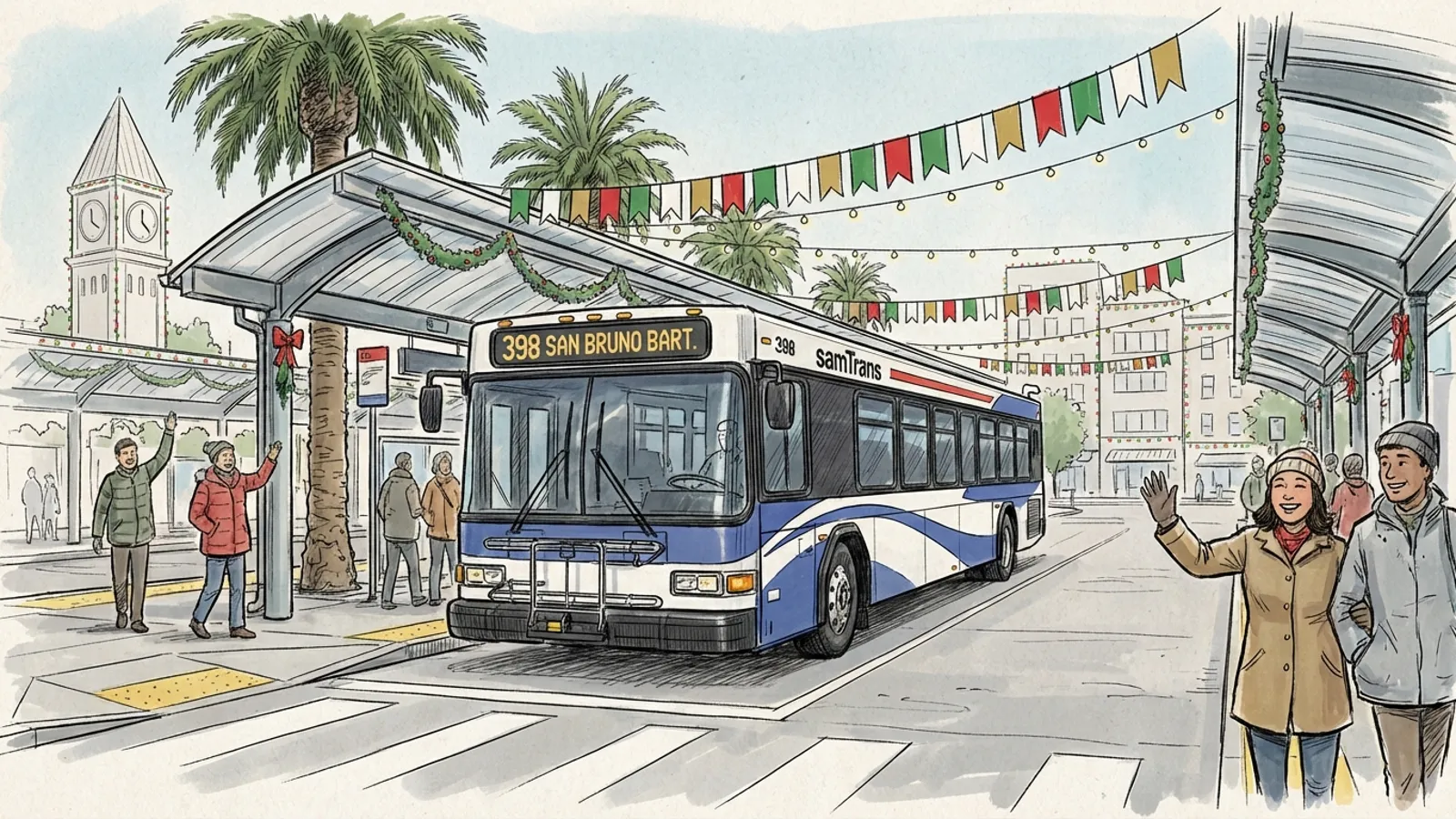SamTrans Launches Holiday Merch for Transit Fans
