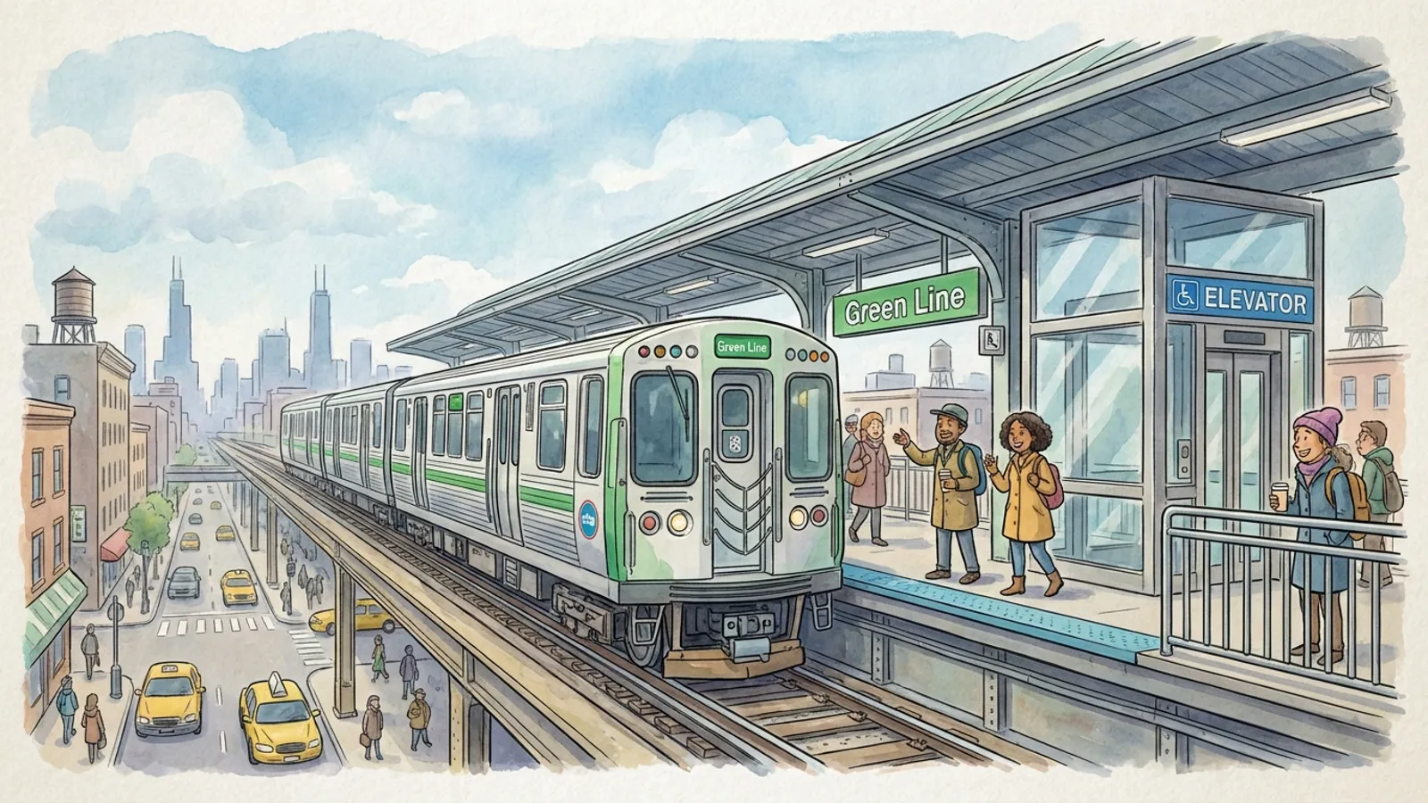 Chicago CTA Works to Restore Kedzie Green Line Access