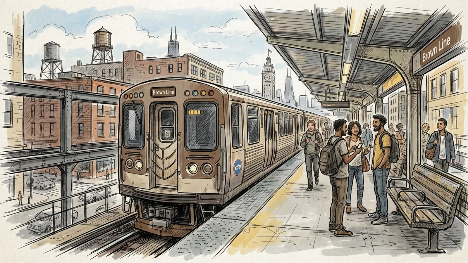 Chicago Brown Line Adapts as Francisco Station Evolves