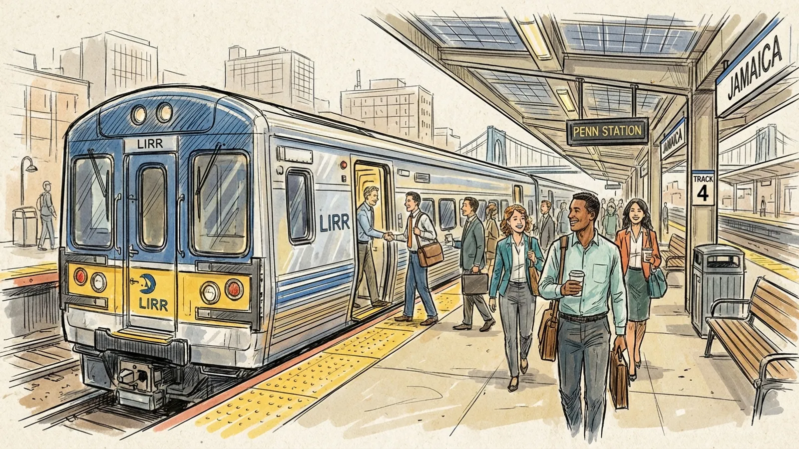 NY Governor Praises LIRR as Mobile Office