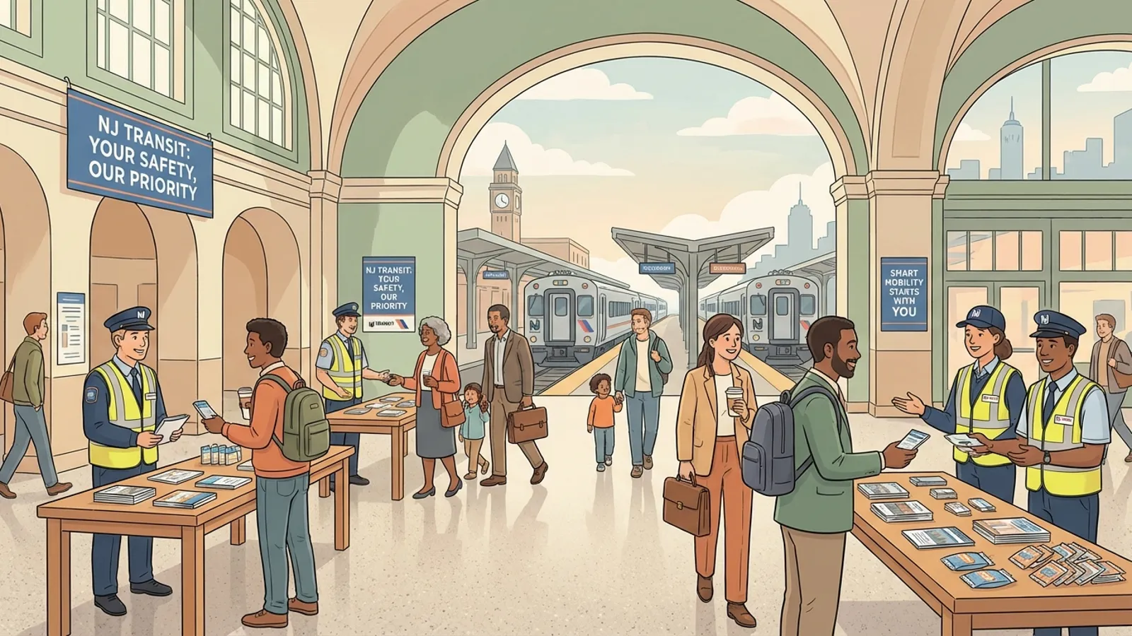 NJ TRANSIT Brings Safety Education to Hoboken Hub