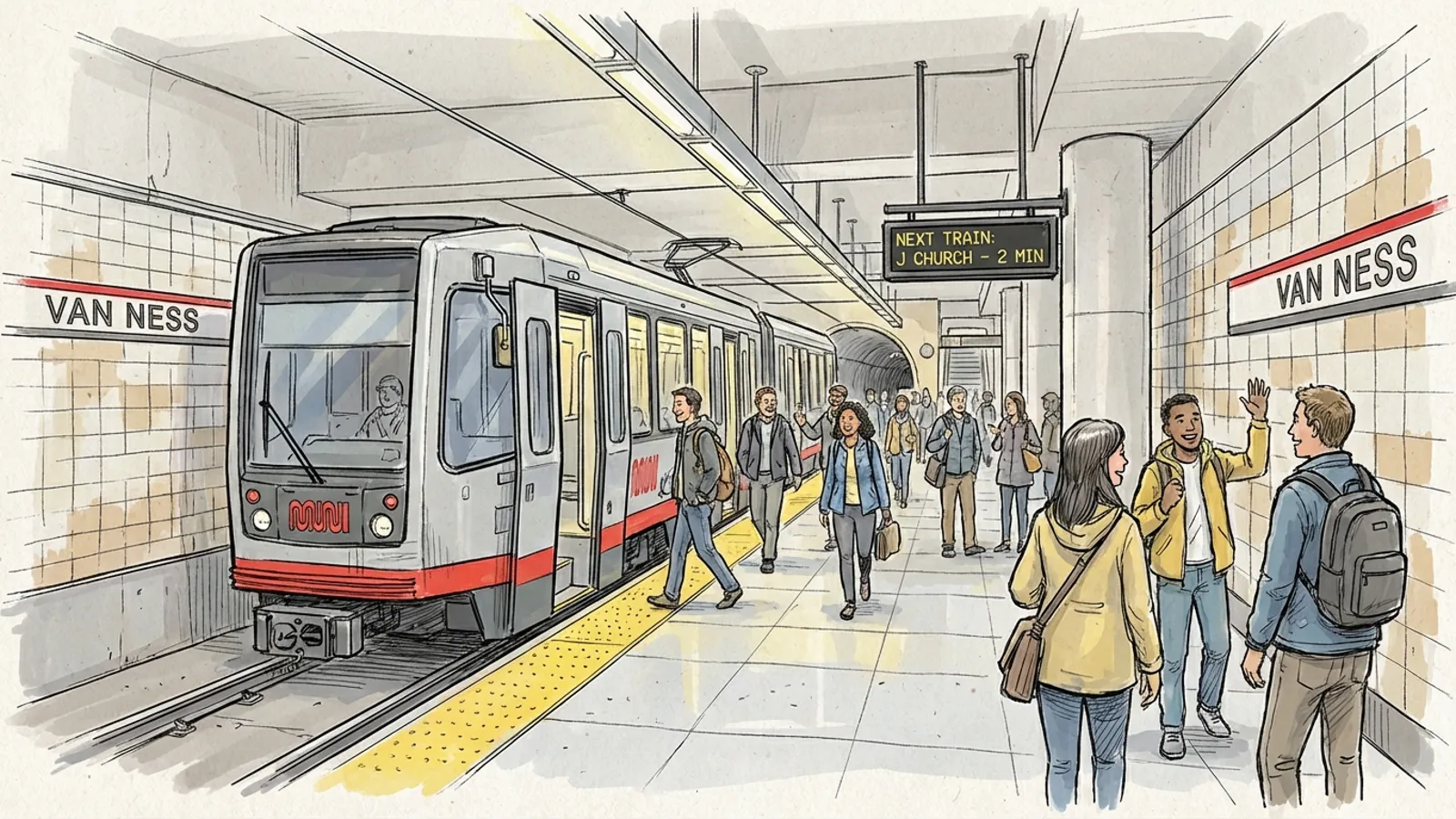 Van Ness Station Service Restored in SF