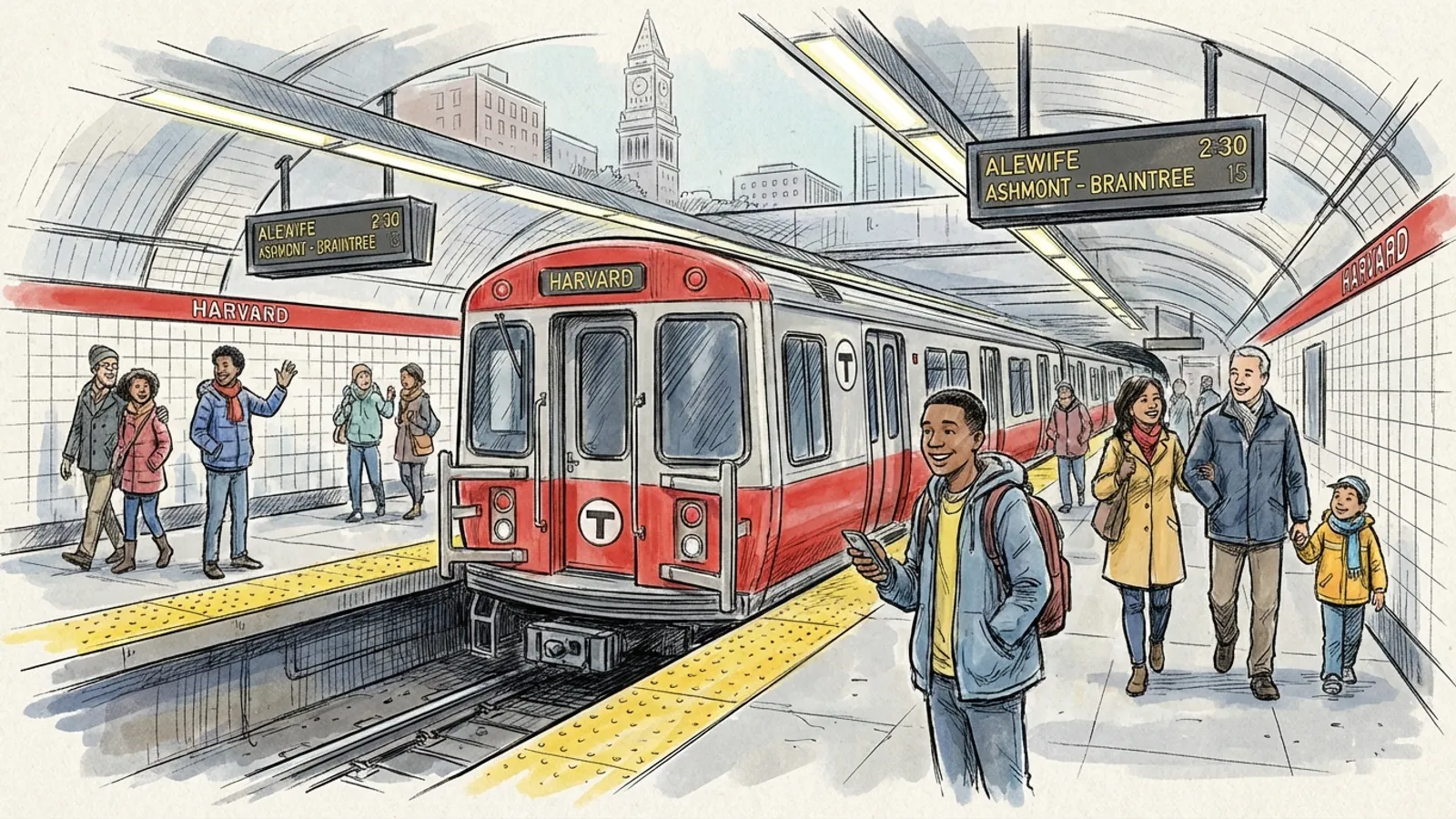 Boston Red Line Back on Track After Brief Disruption