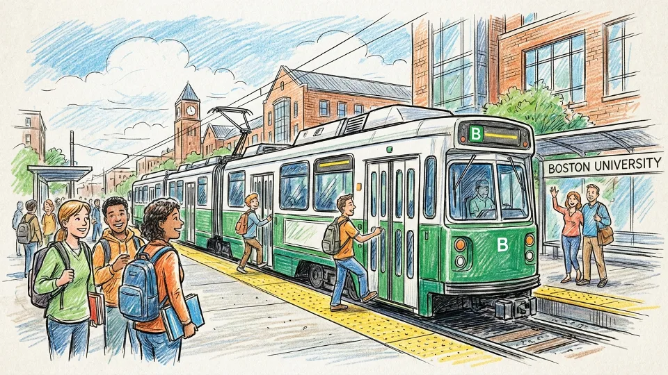 Boston Green Line B Branch Service Restored