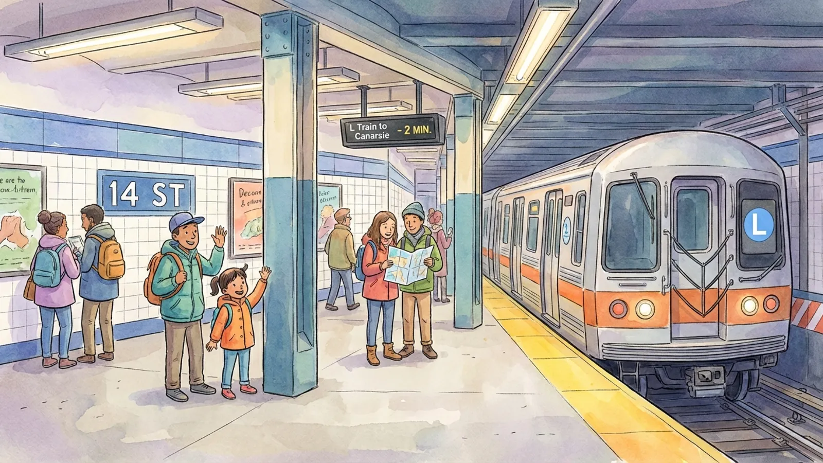 NYC's 14 St Station Adapts for Overnight Track Work