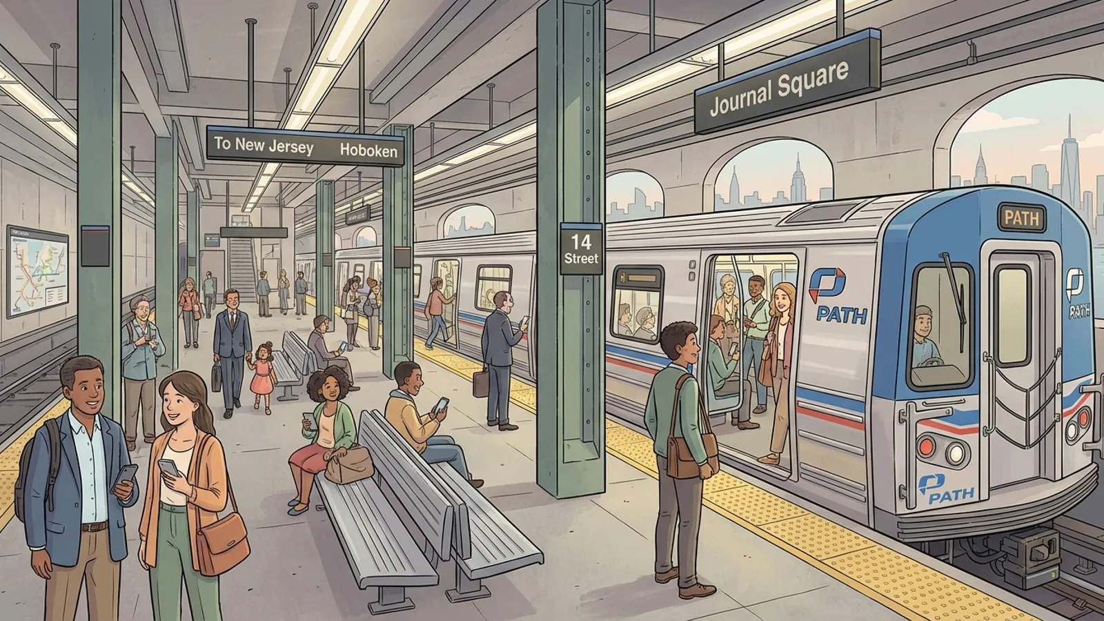 NYC PATH 14 St Adapts Service to Keep Riders Moving