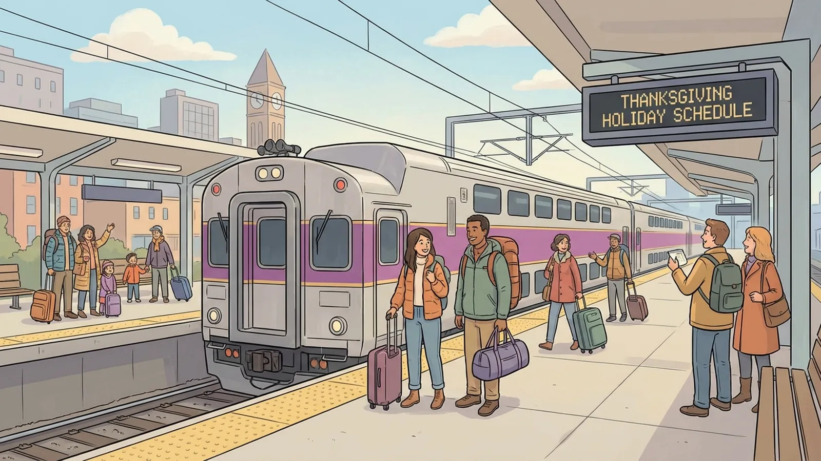 Boston MBTA Adapts Service for Thanksgiving Travel