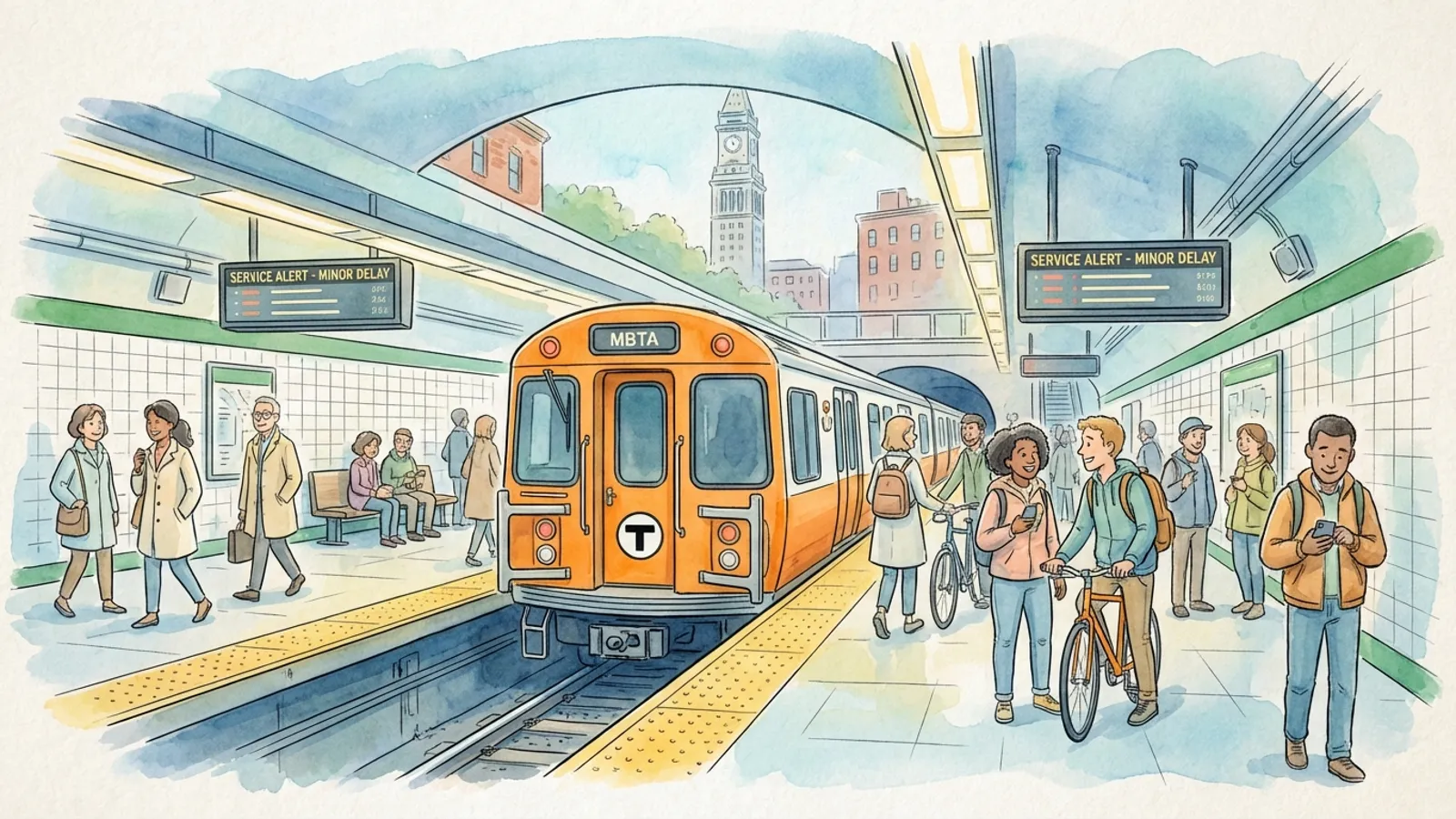 Boston Orange Line Adapts After Brief Delay