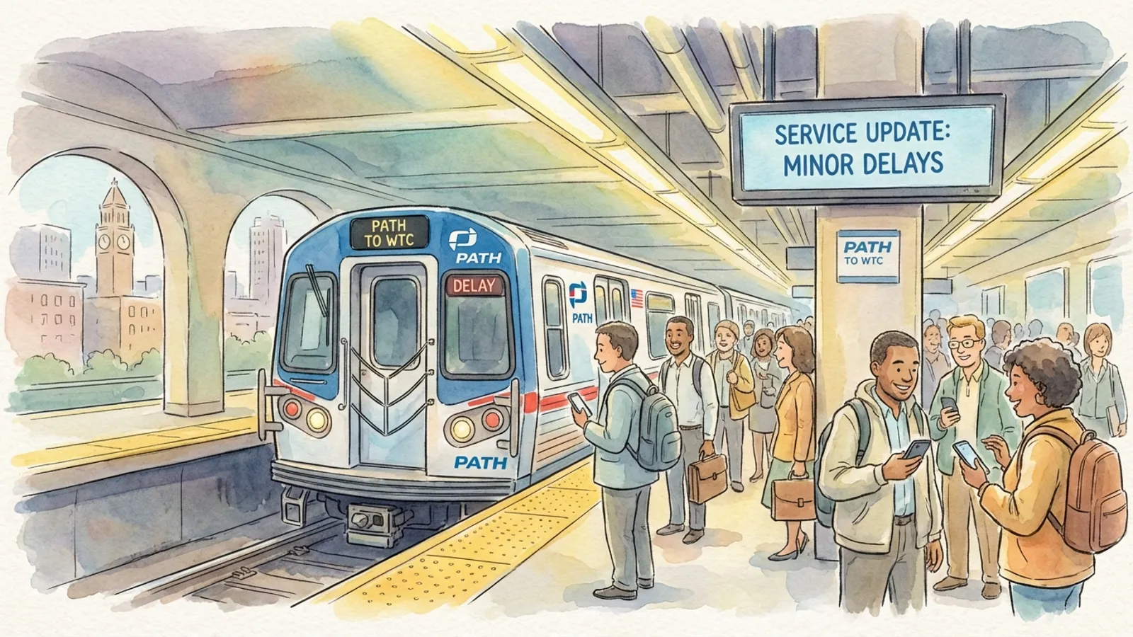 NYC PATH Crews Work to Restore Newark-WTC Service