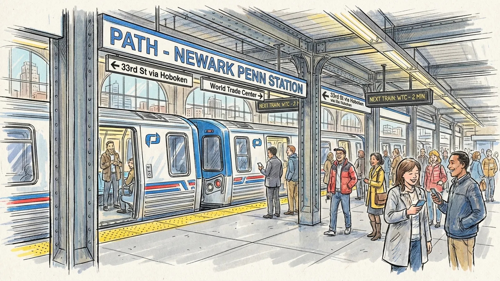NYC PATH Upgrades Newark, Harrison Platforms