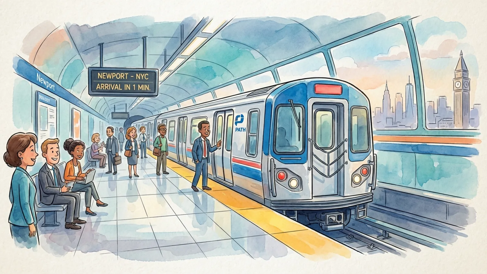 NYC PATH Newport Station Adapts With Single Track