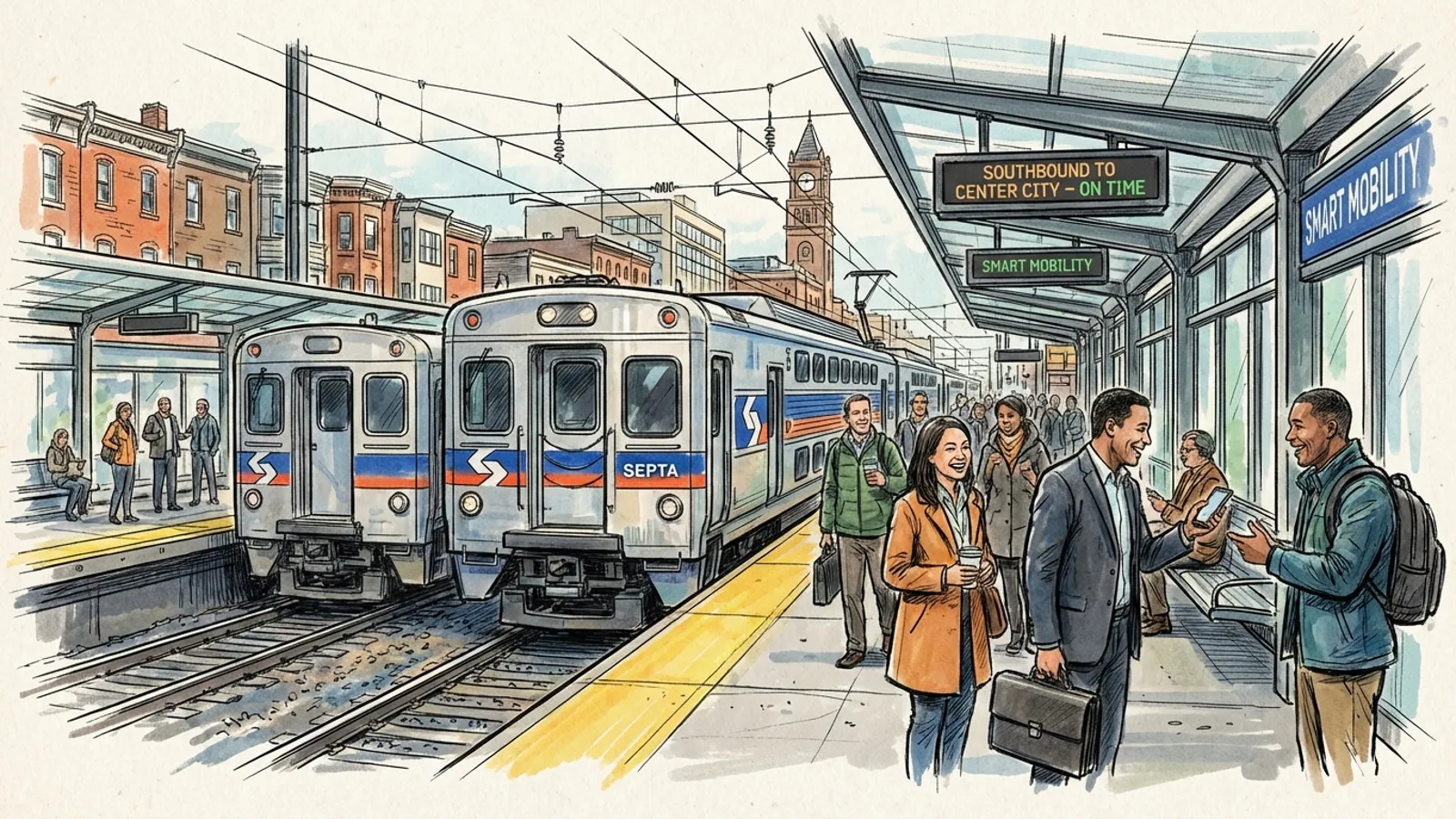 Philadelphia Crews Work to Restore Wyoming Station Service