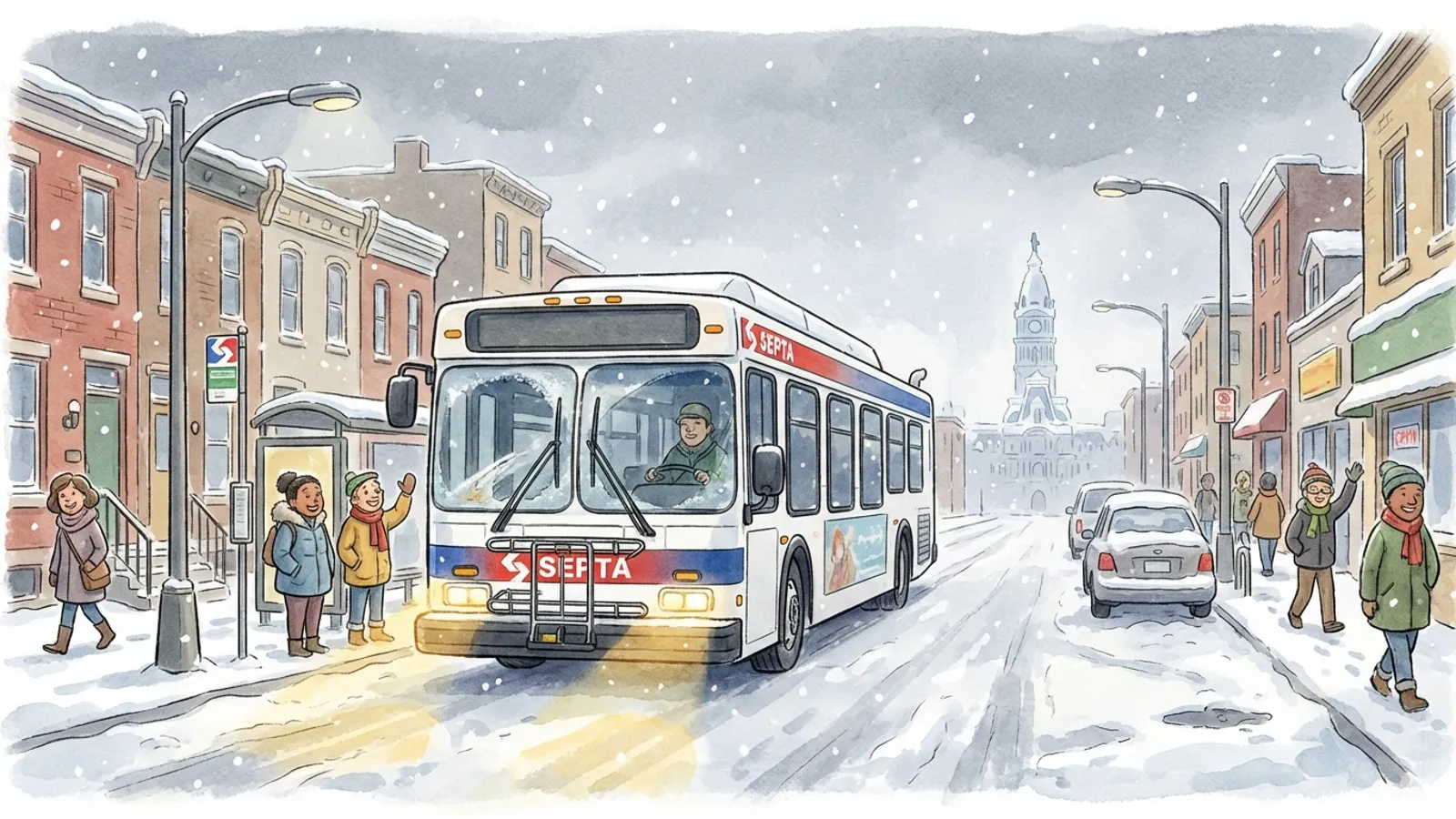 Philadelphia Transit Preps for First Winter Storm