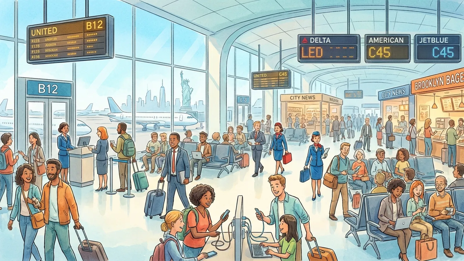 NYC Airport Delays Test Travelers — Ground Transit Holds Steady