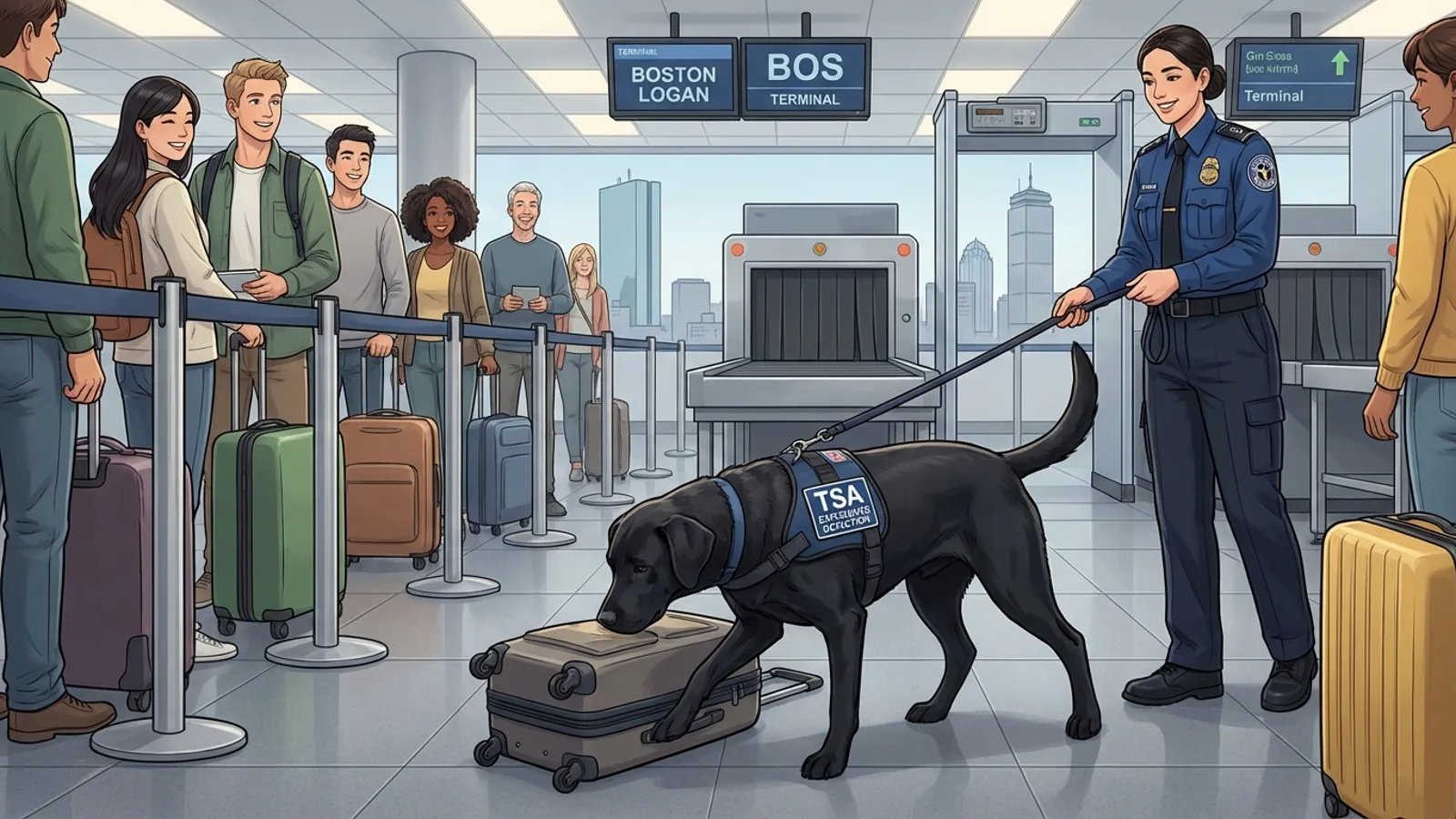 TSA Dog Retires from Boston Logan After Years of Service