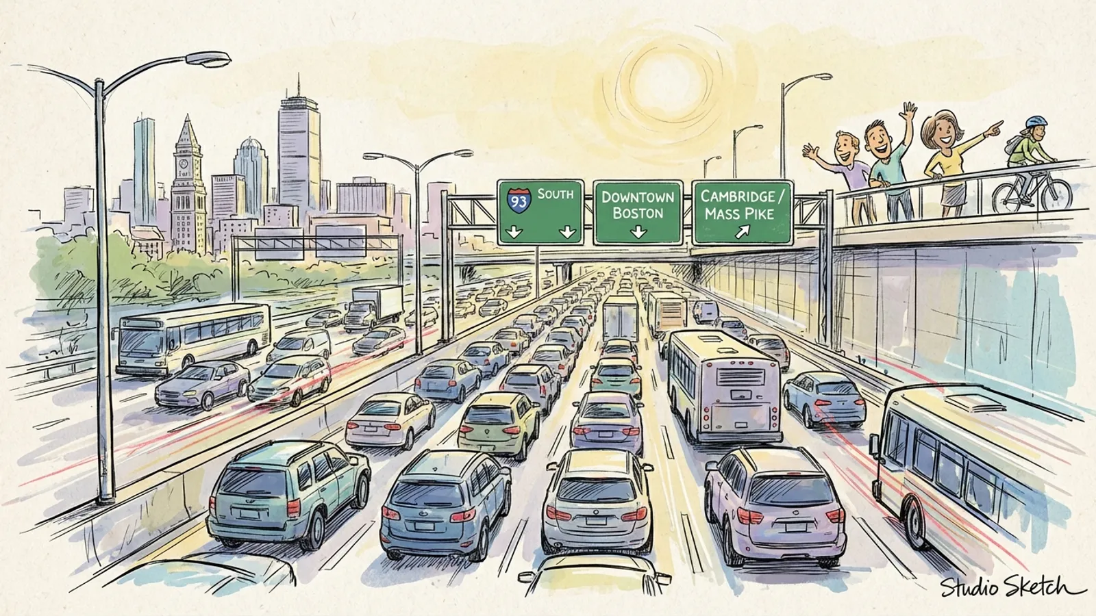 Boston Traffic Up — But Transit Offers a Way Forward