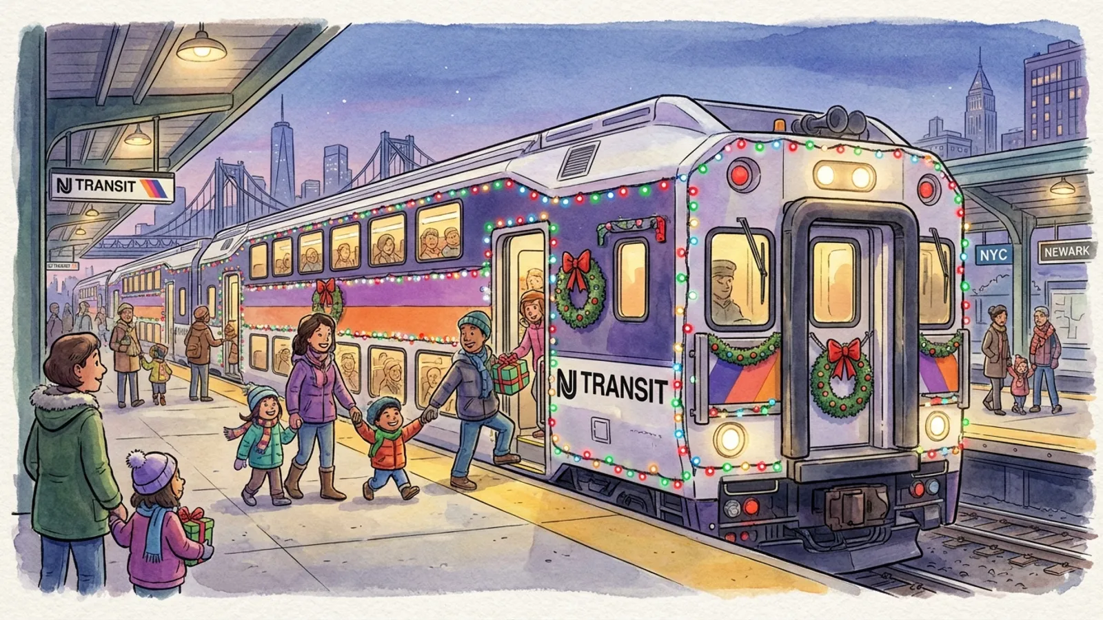 NYC-NJ Santa Train Brings Holiday Joy to Riders