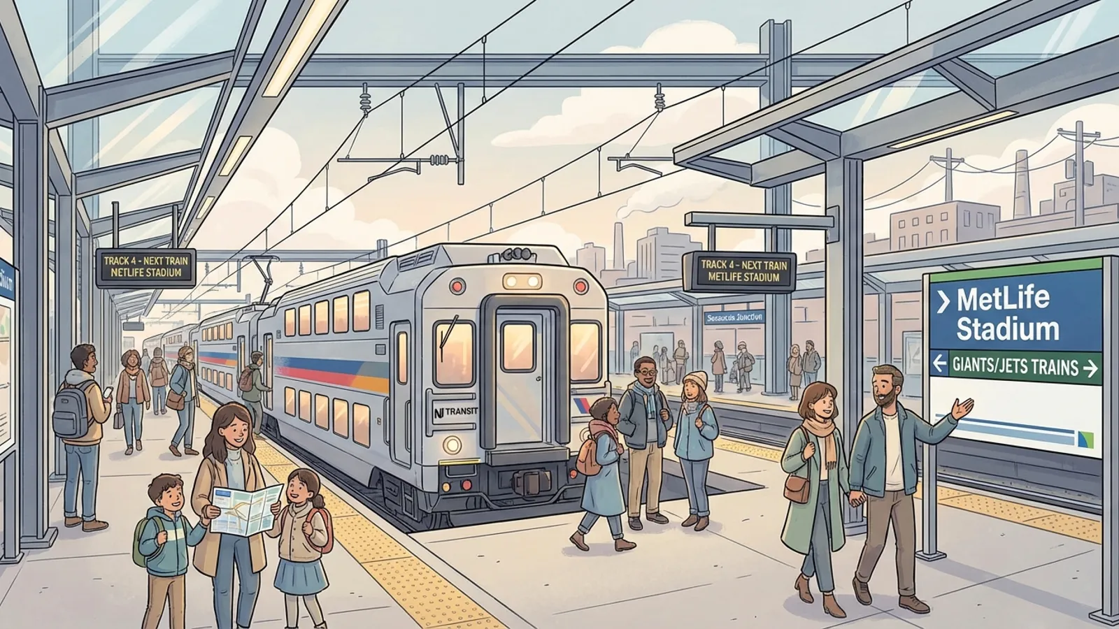 NJ Transit Adds Special Jets Game Rail Service