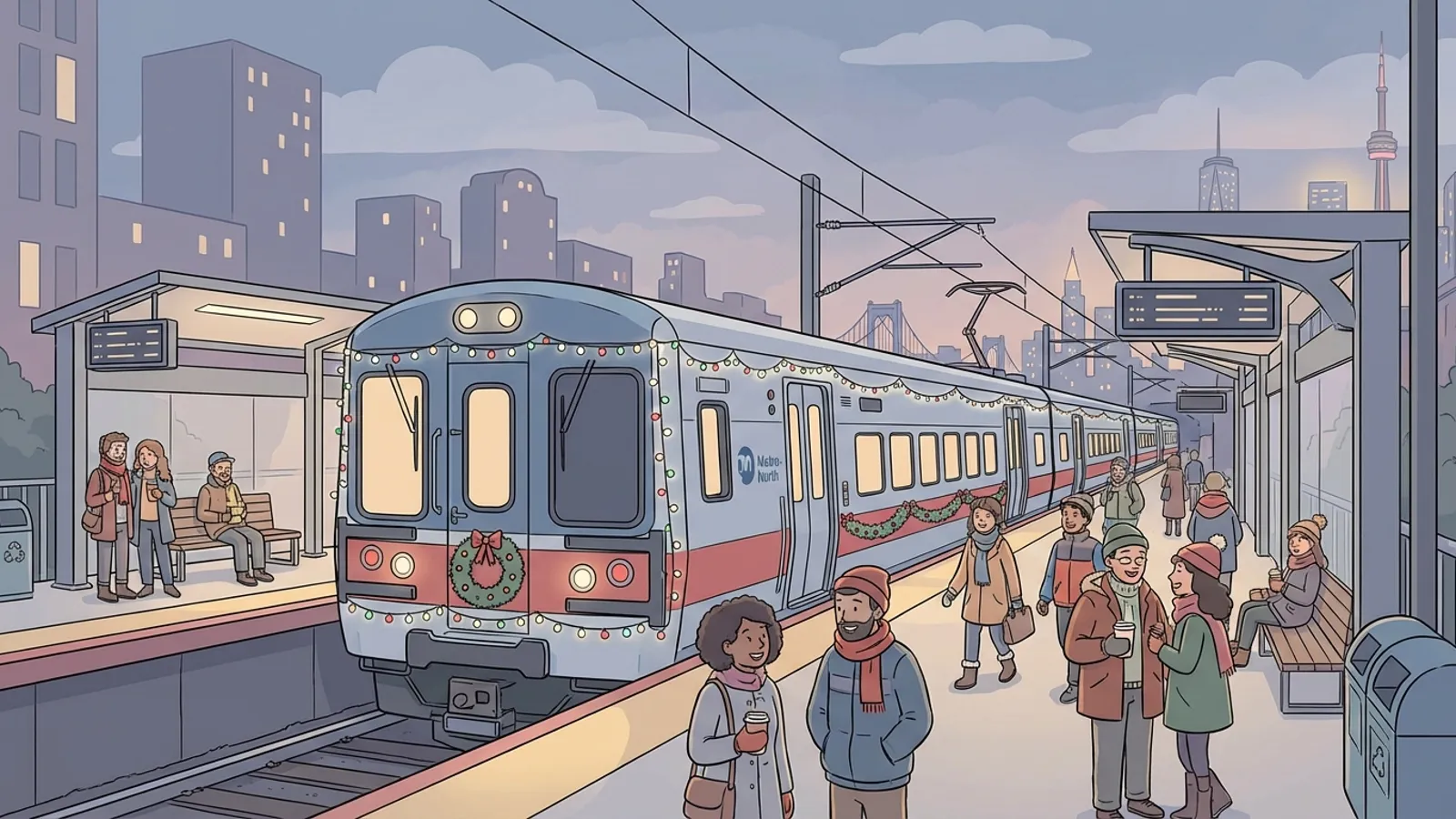 Metro-North's Holiday Trains Light Up NYC Commutes