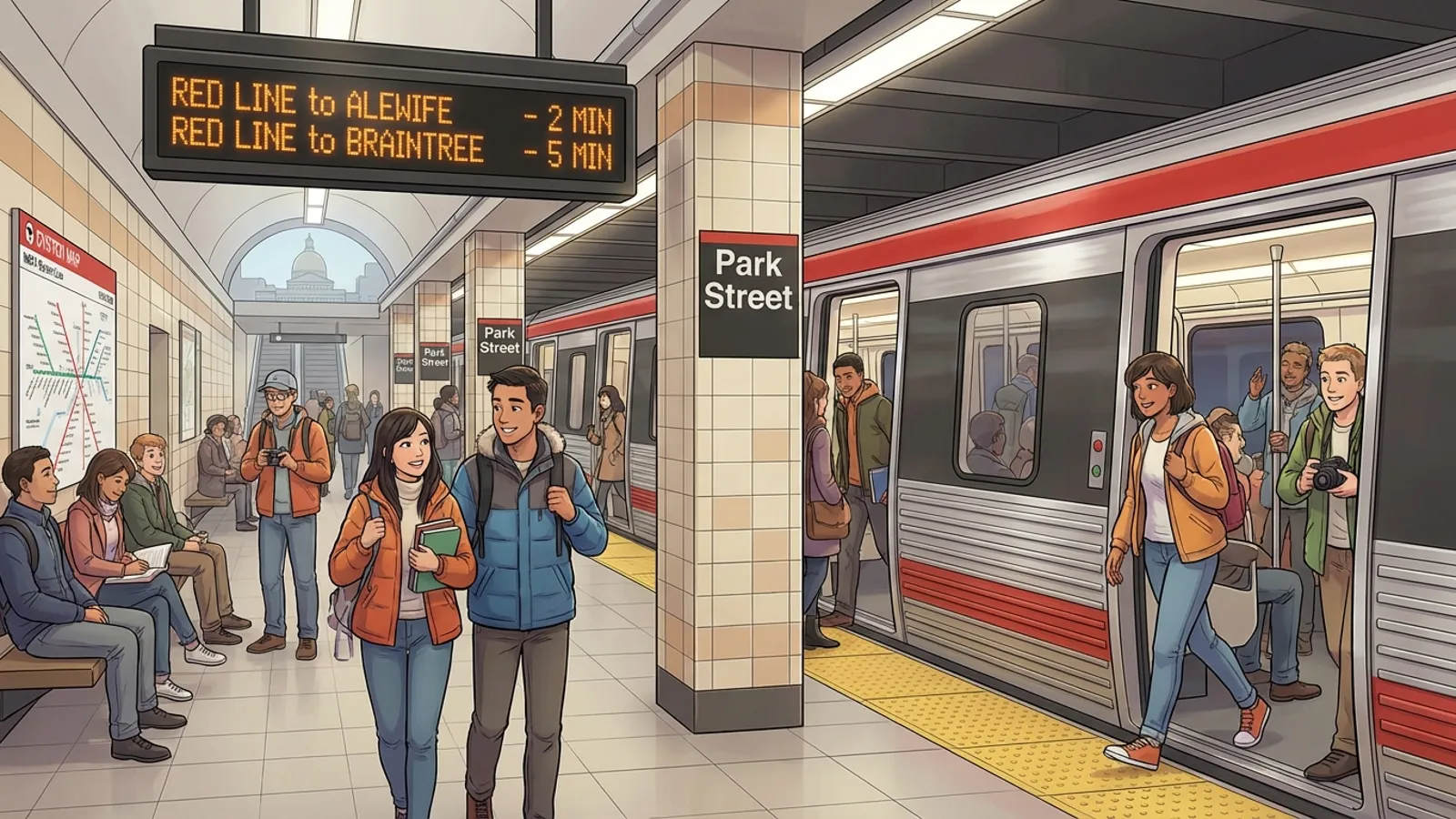 Boston Red Line Back on Track After Brief Delay