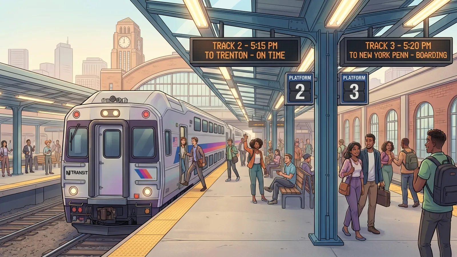 NYC Area Trains Adapt Platforms During Harrison Work