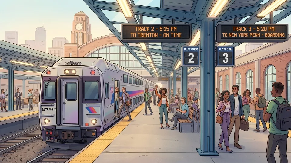 NYC Area Trains Adapt Platforms During Harrison Work